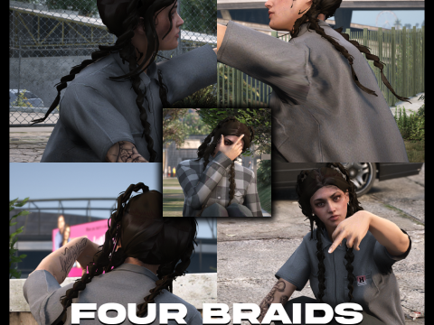 Four Braids Hairstyle for MP Female