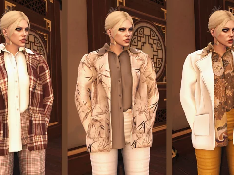 Leatherblazer with Shirt MP Female V1.0