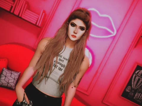 Long hair with braid for MP Female