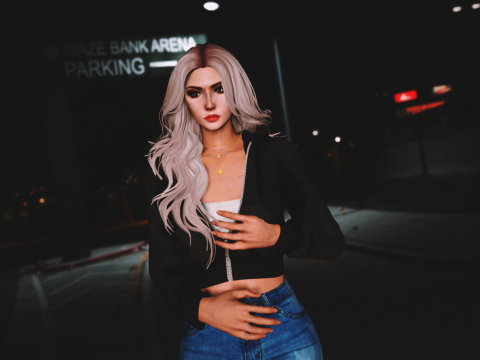 Long messy hair for MP Female V1.0
