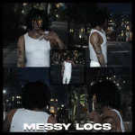 Messy locs for MP MALE V1.0