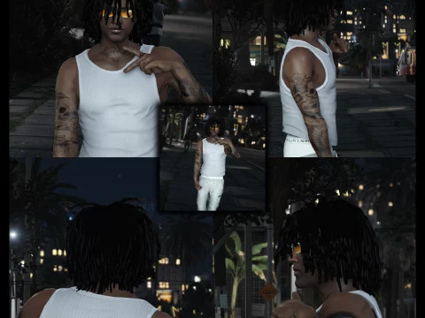Messy locs for MP MALE V1.0