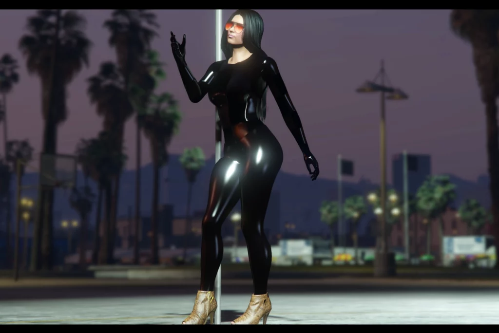 Mp Female Black Latex Outfit 2 Parts Remake 2023 V2.0