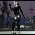 Mp Female Black Latex Outfit 2 Parts Remake 2023 V2.0