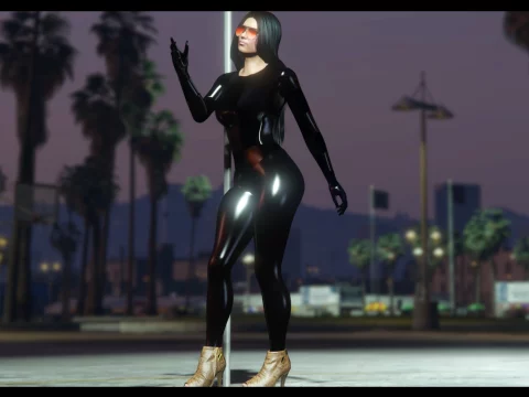 Mp Female Black Latex Outfit 2 Parts Remake 2023 V2.0