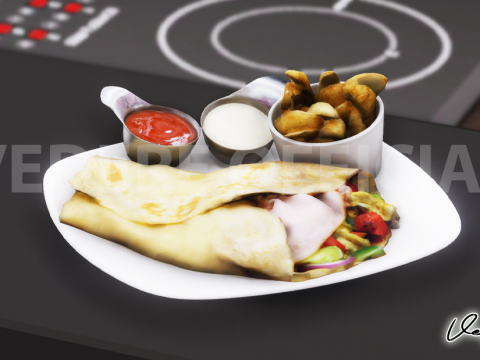 Western Egg Crepe Plate