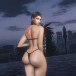 Back Red Dragon Tattoo for MP Female 1.04