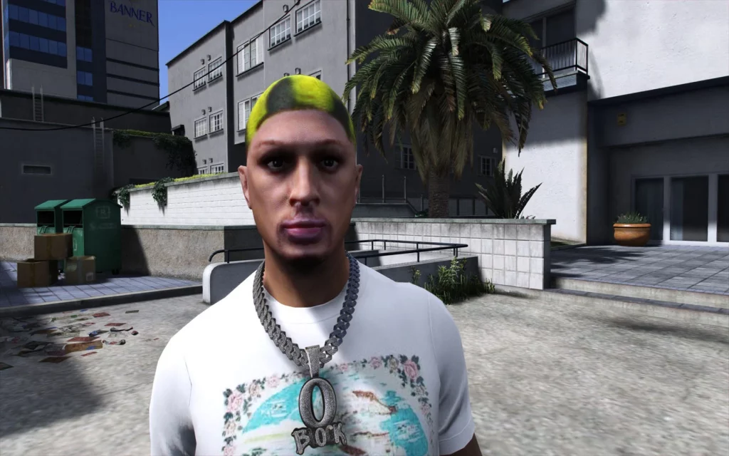 Dennis Rodman face texture for MpMale 1.0