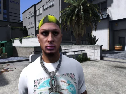 Dennis Rodman face texture for MpMale 1.0
