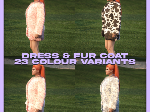 Dress with fur coat | MP Female