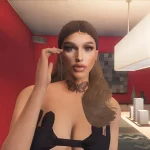 FEMALE CUSTOM FACE WITH BUTTERFLY TATS