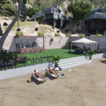 Garden + Private bar for Malibu Mansion