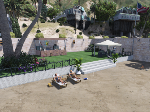 Garden + Private bar for Malibu Mansion