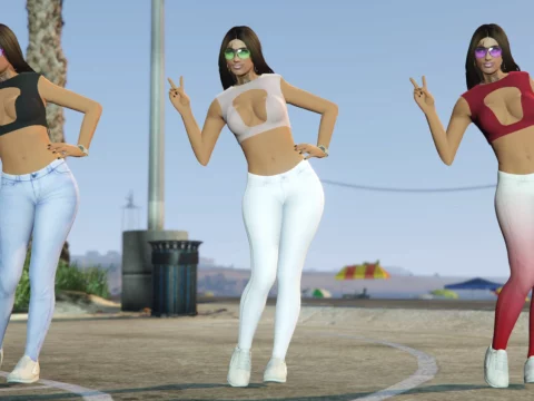 Mp Female Ped + Jeans & Top Full Body Mod