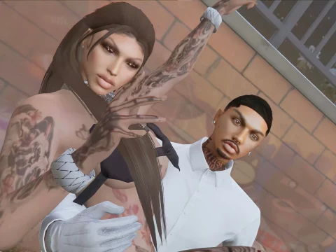 SP Custom Male Face with Tats