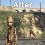 Teen Groot 4x upscale texture 1.02