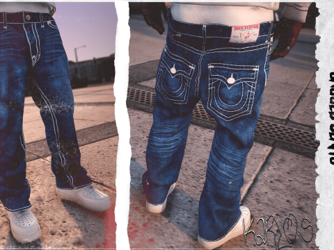 True Religion Sagged Jeans