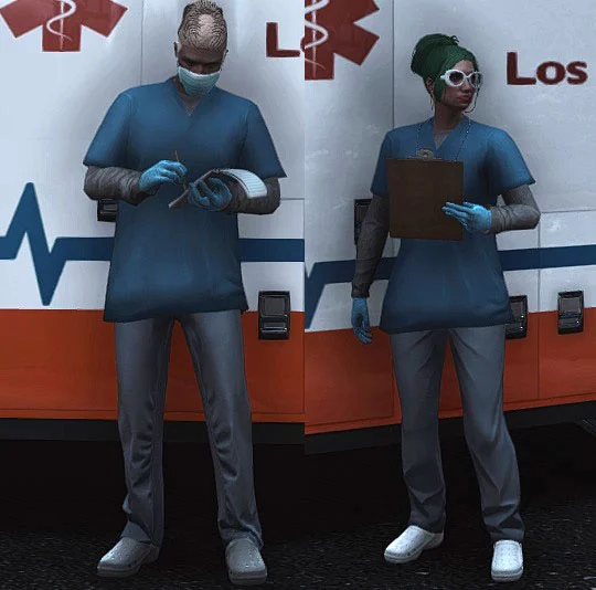 Hospital Scrubs for MP Male/Female – GTA 5 mod