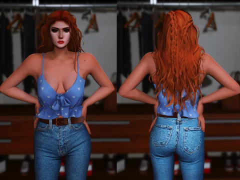 Long curly hair for MP Female 1.0