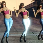 Mp Female Ped + Jeans & Top Full Body Mod X7
