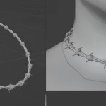 Barbed Wire Necklace for MP Male and Female 1.04