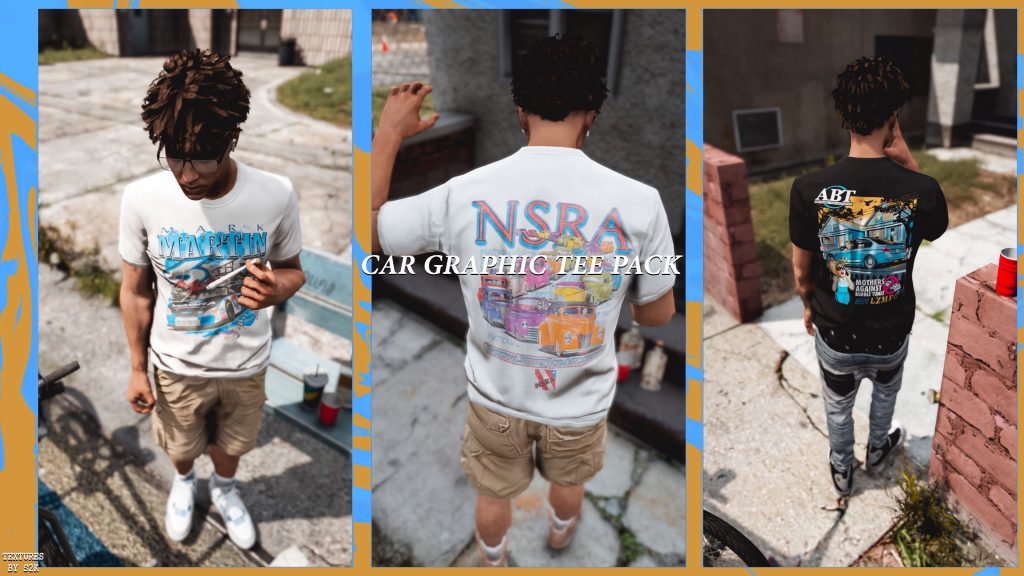 Car Graphic T-Shirt Pack for MP Male 1.0