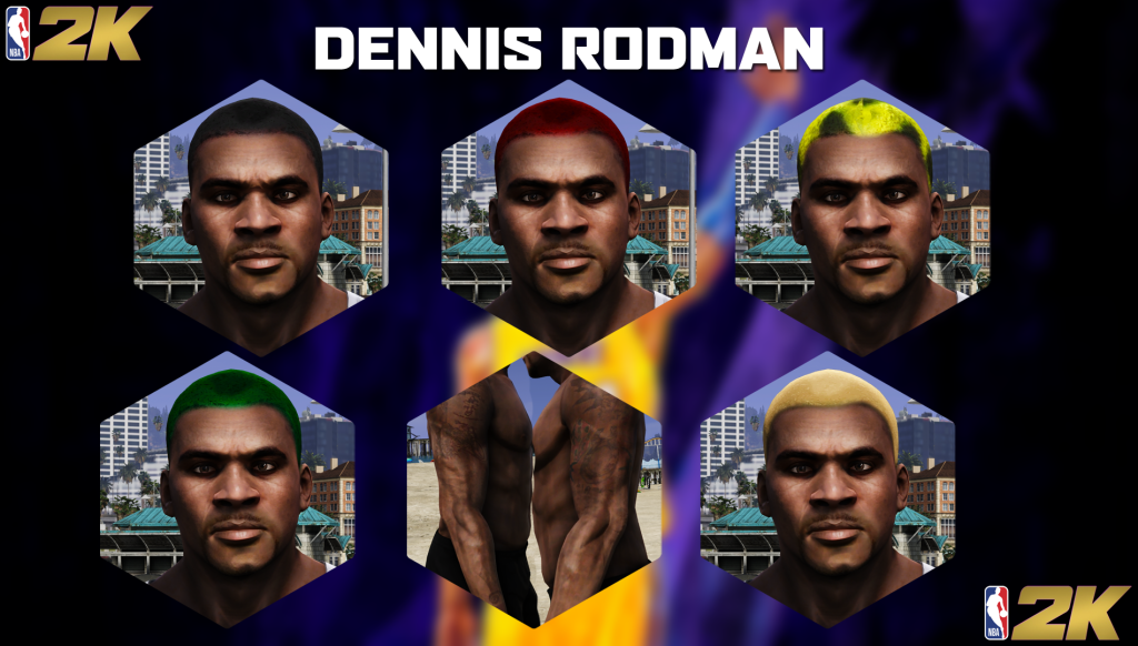 Dennis Rodman face and body texture 1.0