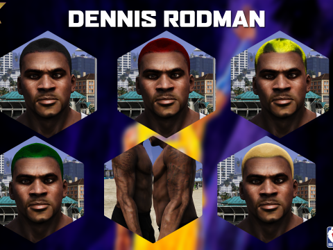 Dennis Rodman face and body texture 1.0