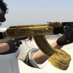Golden AK47 with Ballsmag