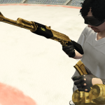 Golden AK47 with Ballsmag3
