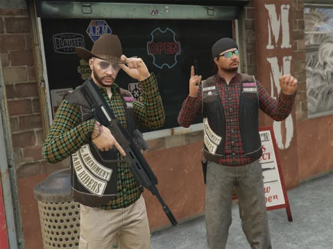 Highwaymen MC cuts for MP Male [EUP / FiveM] V1.0