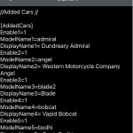 IVPack Car spawn Config for Simple Trainer 1.0