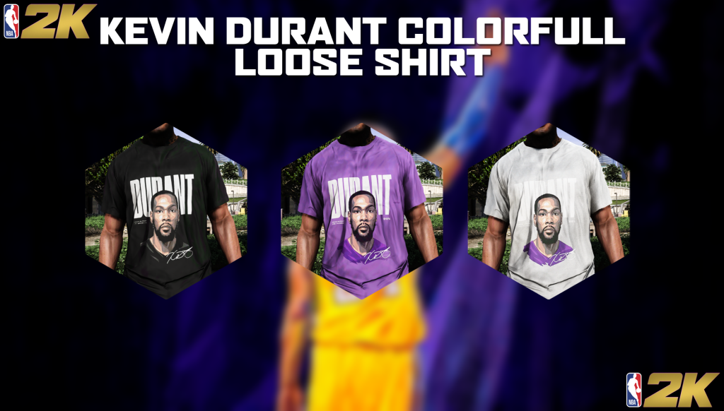 Kevin Durant Colorfull Loose Shirt Pack V1.0