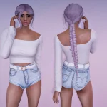Long braid hairstyle for MP Female Long braid hairstyle for MP Female