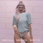 Long hair with bun for MP Female V1.0 Long hair with bun for MP Female 1.0