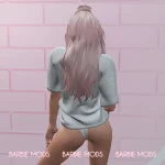 Long hair with bun for MP Female 1.052