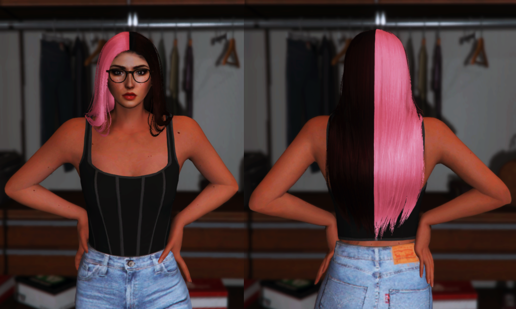Long two tone hair for MP Female