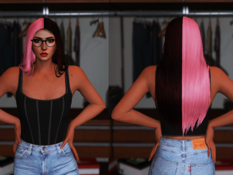 Long two tone hair for MP Female