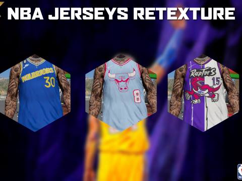 NBA Jerseys RETEXTURE pack #5 by 2Kbro V1.0