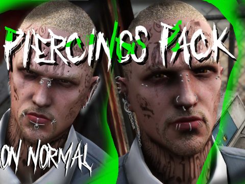 Normals Piercings Pack for MP Male and Female