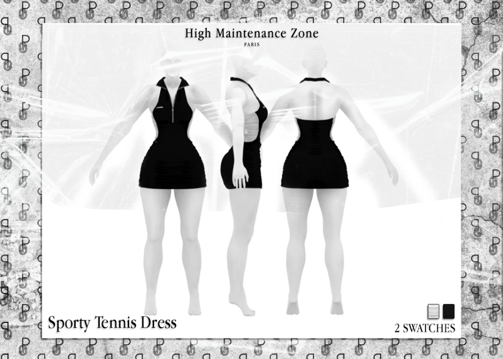 Sporty Tennis Dress for MP Female