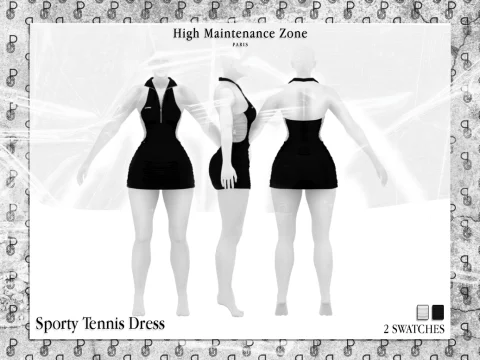 Sporty Tennis Dress for MP Female