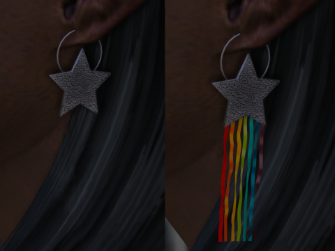Star Earring with ribbons for MP Female/Male v1.0
