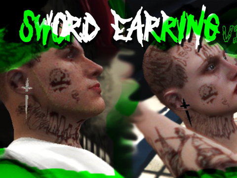 Sword Earring for MP Male and Female V1