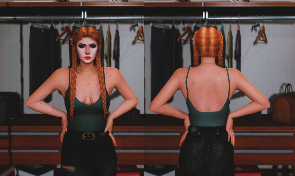 Two braids hairstyle for MP Female 1.0