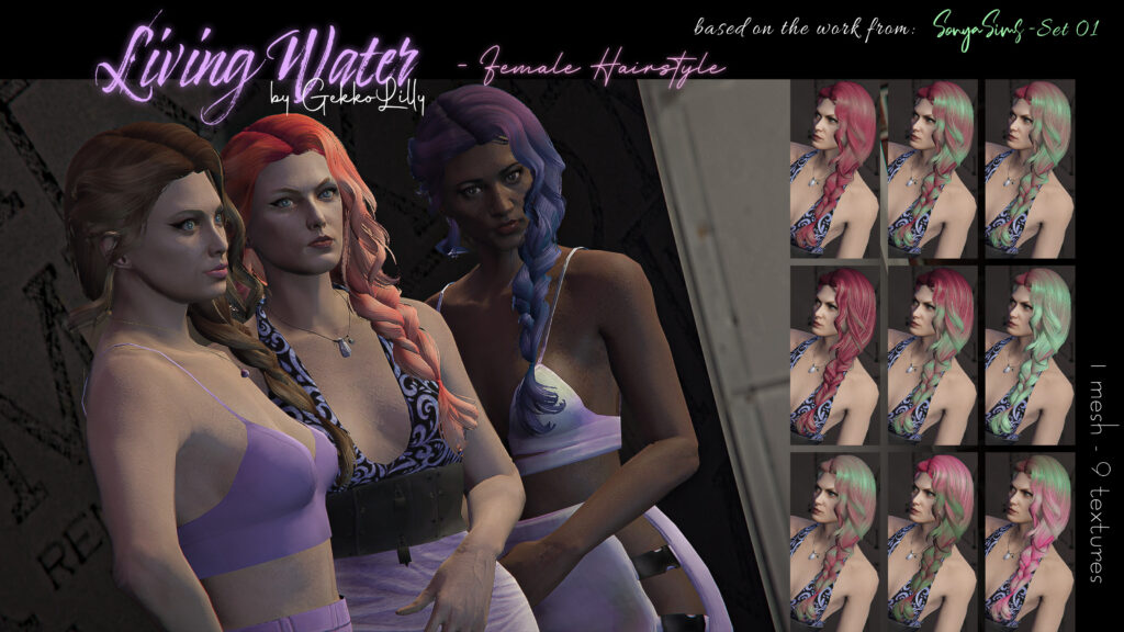 Living Water - Hair for MP female 1.0