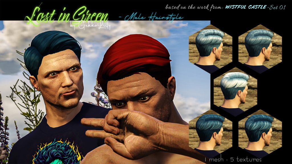 Lost in Green - Hair for MP male 1.0