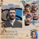 Elxavio's Mustache - MP Male - 9 variants V1.0