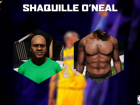 Shaquille O'Neal face and body texture 1.0