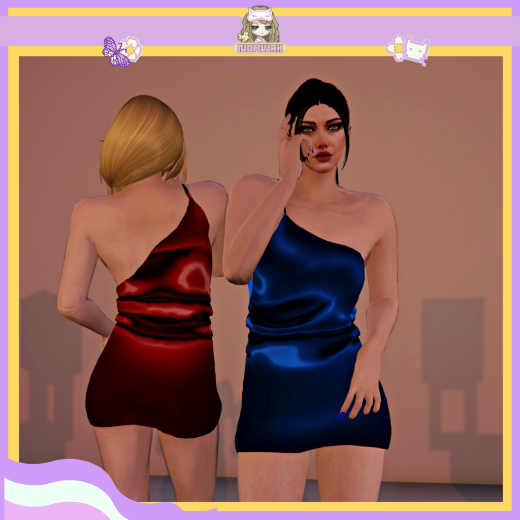 One-Shoulder Slinky Dress mp Female 1.0